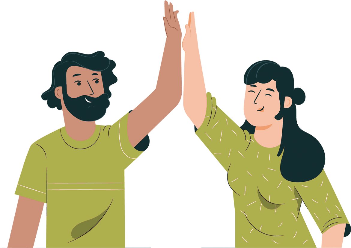 Ilustração de pessoas se cumprimentando